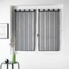 Paris Prix Paire De Voilages Sable Rayé 60x160cm Anthracite