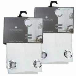 TOILINUX Lot De 2 Rideaux Isolants En Polyester - 140 X 260 Cm - Ivoire