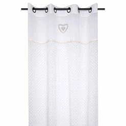 Lovely Casa Voilage à œillets 140x260 Cm Bérénice écru Coton