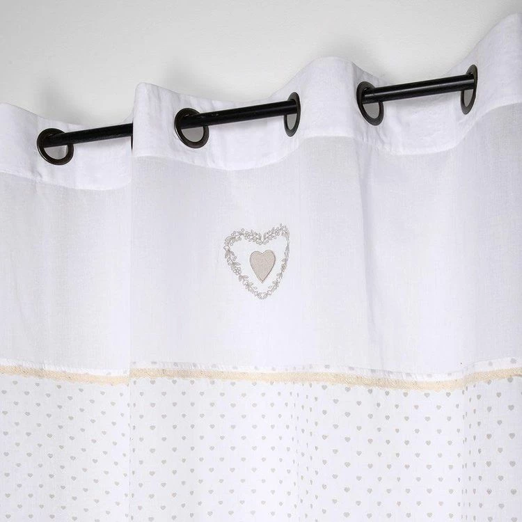 Lovely Casa Voilage à œillets 140x260 Cm Bérénice écru Coton 4 Lovely Casa Voilage à œillets 140x260 Cm Bérénice écru Coton – Image 2