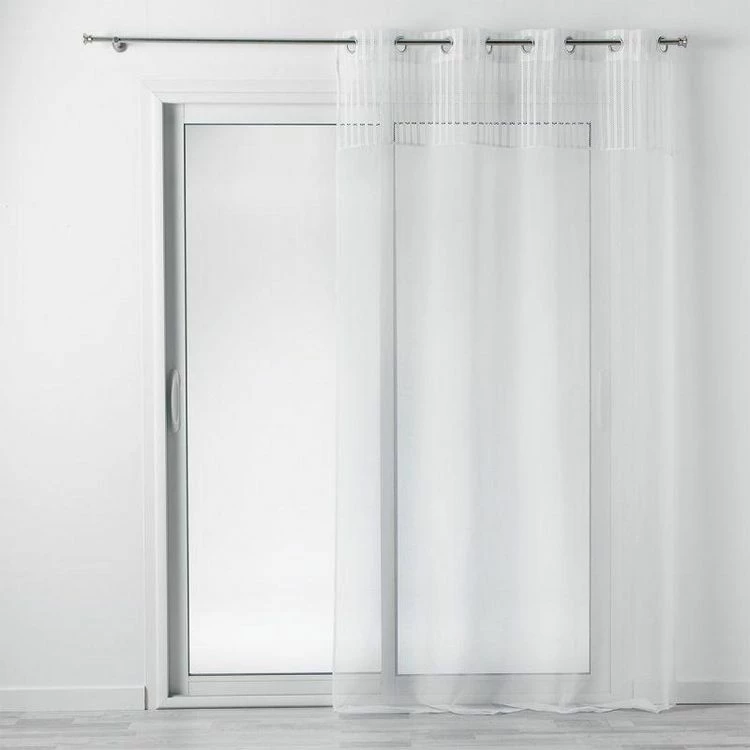 Paris Prix Rideau Voilage à Œillets Madi 140x240cm Blanc 3 Paris Prix Rideau Voilage à Œillets Madi 140x240cm Blanc