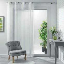 Paris Prix Rideau Voilage à Œillets Madi 140x240cm Blanc 9 Paris Prix Rideau Voilage à Œillets Madi 140x240cm Blanc -Auchan Boutique B2CD 2136