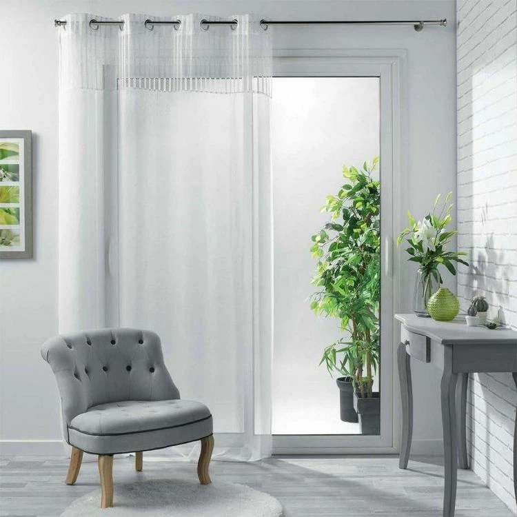 Paris Prix Rideau Voilage à Œillets Madi 140x240cm Blanc 6 Paris Prix Rideau Voilage à Œillets Madi 140x240cm Blanc – Image 4