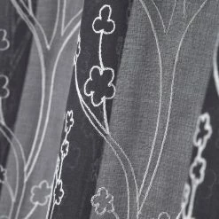 Lovely Casa Voilage à œillets 140x260 Cm Eulalie Anthracite -Auchan Boutique B2CD 2140