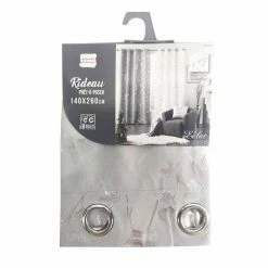 Paris Prix Rideau Déco à Œillets Bloomy 140x260cm Gris 8 Paris Prix Rideau Déco à Œillets Bloomy 140x260cm Gris -Auchan Boutique B2CD 2150