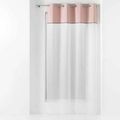 Paris Prix Rideau Voilage Ă Ĺ’illets Jolibel 137x240cm Rose