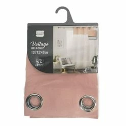 Paris Prix Rideau Voilage à Œillets Jolibel 137x240cm Rose -Auchan Boutique B2CD 2161
