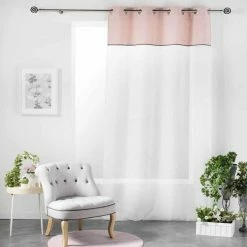 Paris Prix Rideau Voilage à Œillets Jolibel 137x240cm Rose -Auchan Boutique B2CD 2162