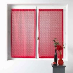 Paris Prix Paire De Voilages Castille 60x160cm Rouge 8 Paris Prix Paire De Voilages Castille 60x160cm Rouge -Auchan Boutique B2CD 2211