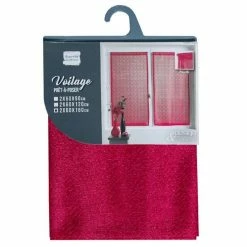 Paris Prix Paire De Voilages Castille 60x160cm Rouge 9 Paris Prix Paire De Voilages Castille 60x160cm Rouge -Auchan Boutique B2CD 2212