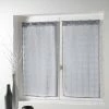 Paris Prix Paire De Voilages Candide 60x90cm Gris -Auchan Boutique B2CD 2220