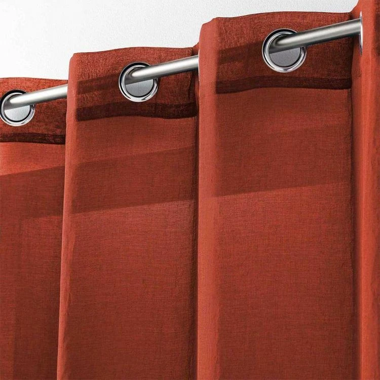 Paris Prix Rideau Voilage Étamine Telma 140x240cm Terracotta 4 Paris Prix Rideau Voilage Étamine Telma 140x240cm Terracotta – Image 2