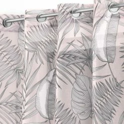 Paris Prix Rideau Voilage à Œillets Majolica 140x240cm Rose -Auchan Boutique B2CD 2254