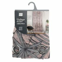 Paris Prix Rideau Voilage à Œillets Majolica 140x240cm Rose -Auchan Boutique B2CD 2255