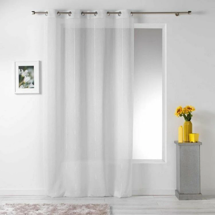 Paris Prix Rideau Voilage Linahe 140x260cm Blanc 3 Paris Prix Rideau Voilage Linahe 140x260cm Blanc