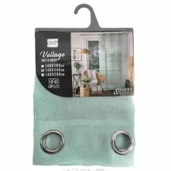 Paris Prix Rideau Voilage à Œillets Sandra 140x240cm Menthe -Auchan Boutique B2CD 2276