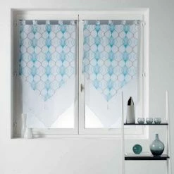 Paris Prix Paire De Voilages Onde 60x90cm Lagon