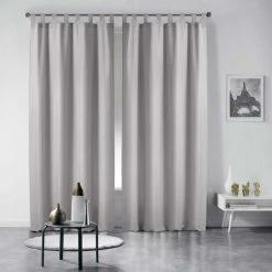 Paris Prix Rideau à Passants Essentiel 140x260cm Gris -Auchan Boutique B2CD 228