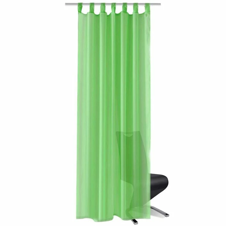 VIDAXL Rideau Fin Vert Pomme 140x225 Cm 2 Pcs 4 VIDAXL Rideau Fin Vert Pomme 140x225 Cm 2 Pcs – Image 2