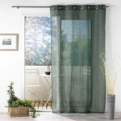 Paris Prix Rideau Voilage à Œillets Zazy 140x240cm Kaki -Auchan Boutique B2CD 2320