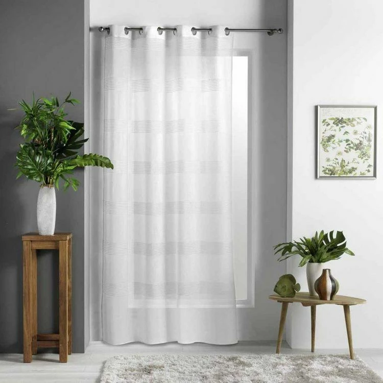 Paris Prix Rideau Voilage à Œillets Ajourela 140x240cm Blanc 6 Paris Prix Rideau Voilage à Œillets Ajourela 140x240cm Blanc – Image 4