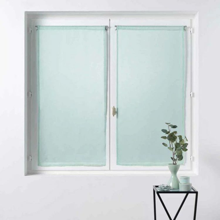 Paris Prix Paire De Voilages Sandra 60x160cm Menthe 5 Paris Prix Paire De Voilages Sandra 60x160cm Menthe – Image 3