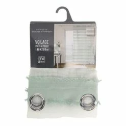 Paris Prix Rideau Voilage à Œillets Lalina 140x260cm Menthe -Auchan Boutique B2CD 2352