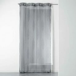Paris Prix Rideau Voilage Ă Ĺ’illets Grigri 140x240cm Anthracite