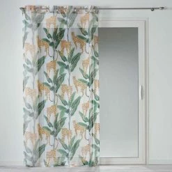 Paris Prix Rideau Voilage à Œillets Mystigreen 140x240cm Vert