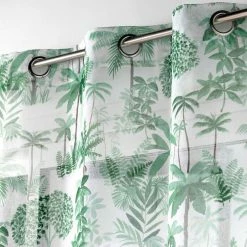 Paris Prix Rideau Voilage à Œillets Amazonia 140x240cm Vert 7 Paris Prix Rideau Voilage à Œillets Amazonia 140x240cm Vert -Auchan Boutique B2CD 2389