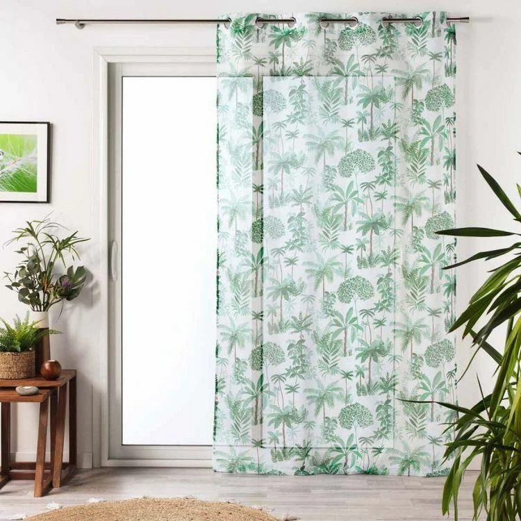 Paris Prix Rideau Voilage à Œillets Amazonia 140x240cm Vert 5 Paris Prix Rideau Voilage à Œillets Amazonia 140x240cm Vert – Image 3