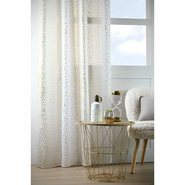 Lovely Casa Voilage à œillets 140x260 Cm Shine Or 5 Lovely Casa Voilage à œillets 140x260 Cm Shine Or – Image 3