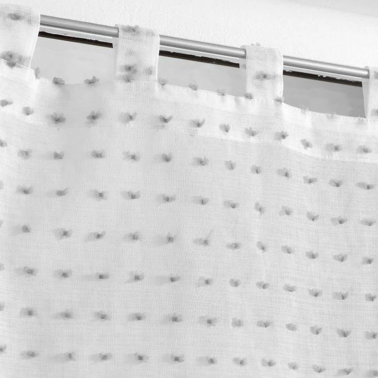 Paris Prix Paire De Voilages Pomponella 60x160cm Gris 4 Paris Prix Paire De Voilages Pomponella 60x160cm Gris – Image 2