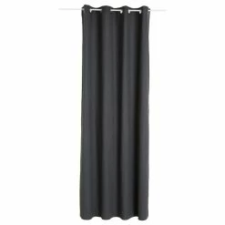 TOILINUX Lot De 2 Rideaux Panama - 140 X 260 Cm - Gris Foncé -Auchan Boutique B2CD 240