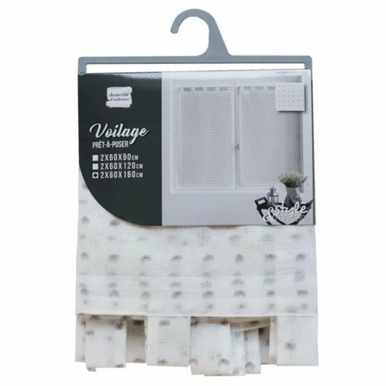 Paris Prix Paire De Voilages Pomponella 60x160cm Gris 6 Paris Prix Paire De Voilages Pomponella 60x160cm Gris – Image 4