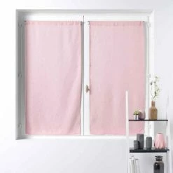 Paris Prix Paire De Voilages Soane 60x90cm Rose -Auchan Boutique B2CD 2404