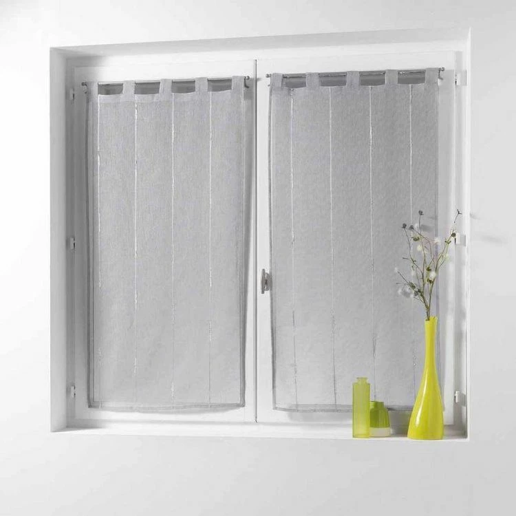 Paris Prix Paire De Voilages Linahe 45x90cm Gris 3 Paris Prix Paire De Voilages Linahe 45x90cm Gris