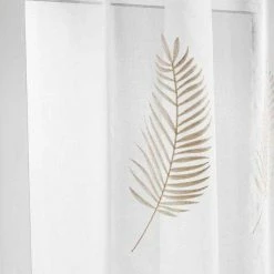 Paris Prix Rideau Voilage à Œillets Palmeor 140x240cm Or -Auchan Boutique B2CD 2427