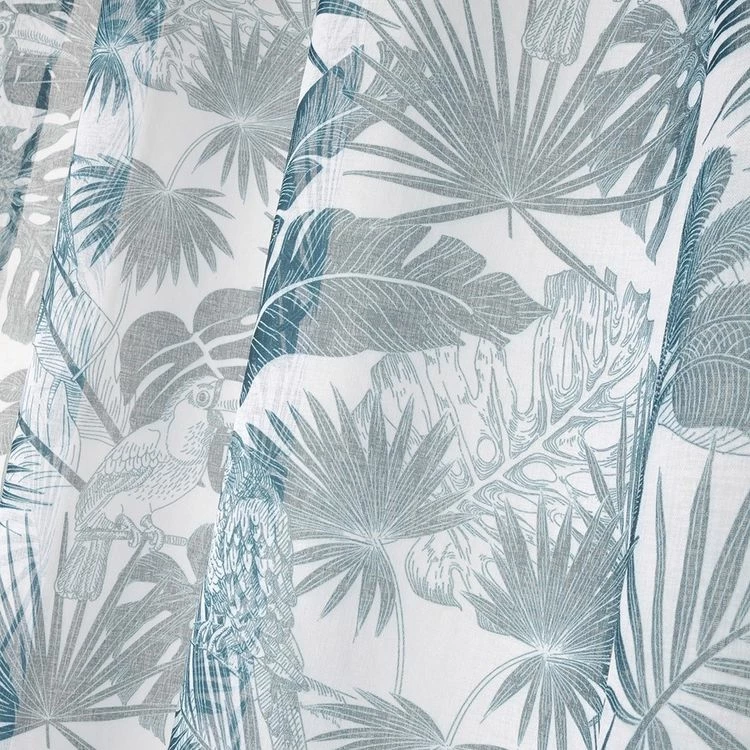 Lovely Casa Voilage à œillets 135x260 Cm Brasil Pétrole 4 Lovely Casa Voilage à œillets 135x260 Cm Brasil Pétrole – Image 2