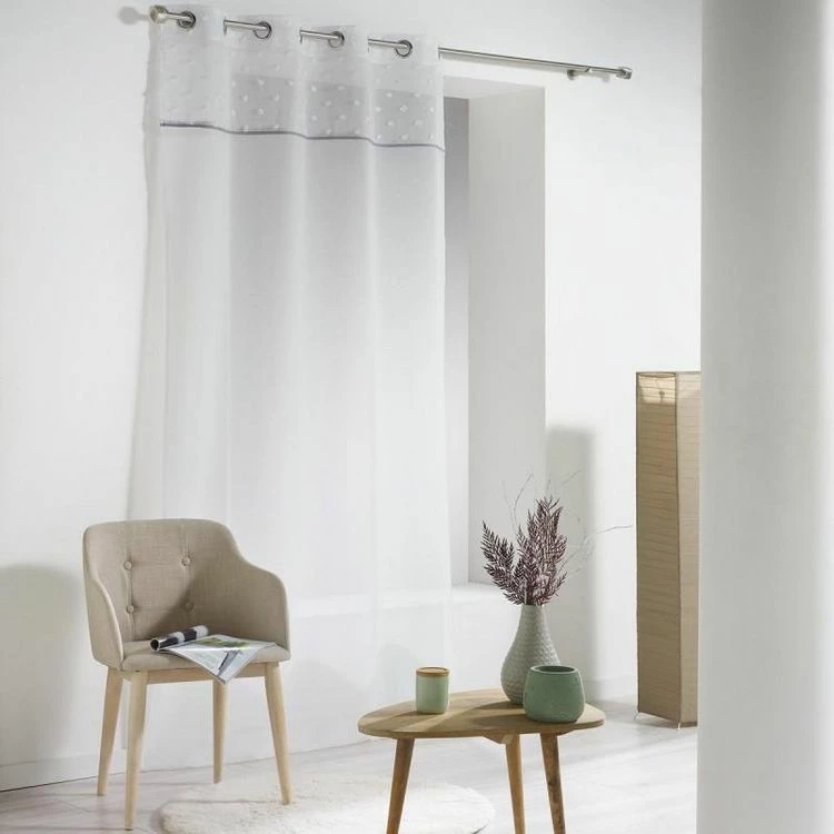 Paris Prix Rideau Voilage Confettis 140x240cm Blanc 3 Paris Prix Rideau Voilage Confettis 140x240cm Blanc