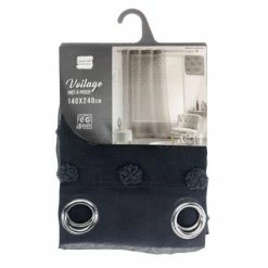 Paris Prix Rideau Voilage à Œillets Mélusine 140x240cm Anthracite -Auchan Boutique B2CD 2447