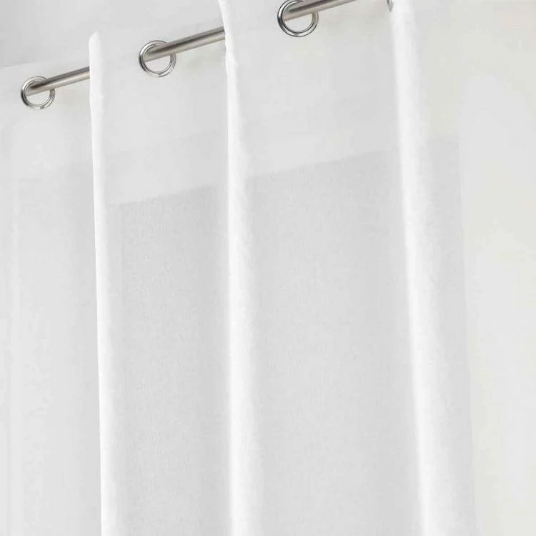Paris Prix Rideau Voilage à Œillets Sandra 140x180cm Blanc 4 Paris Prix Rideau Voilage à Œillets Sandra 140x180cm Blanc – Image 2