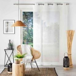 Paris Prix Rideau Voilage à Œillets Sandra 140x180cm Blanc 8 Paris Prix Rideau Voilage à Œillets Sandra 140x180cm Blanc -Auchan Boutique B2CD 2455