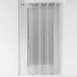 Paris Prix Rideau Voilage Ă Ĺ’illets Orion 140x240cm Gris