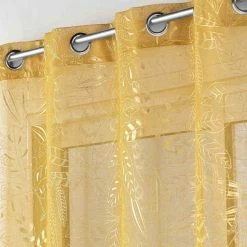 Paris Prix Rideau Voilage à Œillets Belflor 140x240cm Jaune -Auchan Boutique B2CD 2479