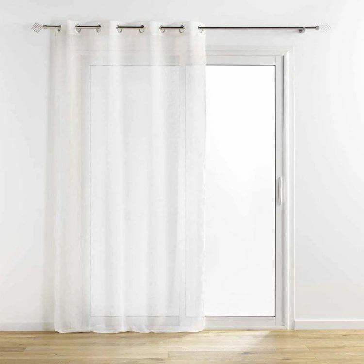 Paris Prix Rideau Voilage à Œillets Sunline 140x240cm Blanc & Or 3 Paris Prix Rideau Voilage à Œillets Sunline 140x240cm Blanc & Or