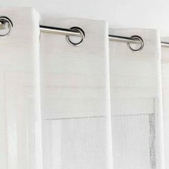 Paris Prix Rideau Voilage à Œillets Sunline 140x240cm Blanc & Or 8 Paris Prix Rideau Voilage à Œillets Sunline 140x240cm Blanc & Or -Auchan Boutique B2CD 2483