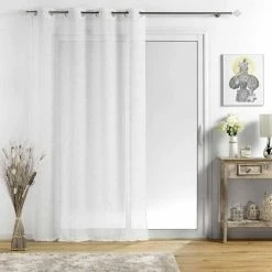 Paris Prix Rideau Voilage à Œillets Sunline 140x240cm Blanc & Or 11 Paris Prix Rideau Voilage à Œillets Sunline 140x240cm Blanc & Or -Auchan Boutique B2CD 2486