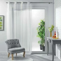 Paris Prix Rideau Voilage à Œillets Tuki 140x240cm Blanc 9 Paris Prix Rideau Voilage à Œillets Tuki 140x240cm Blanc -Auchan Boutique B2CD 2499