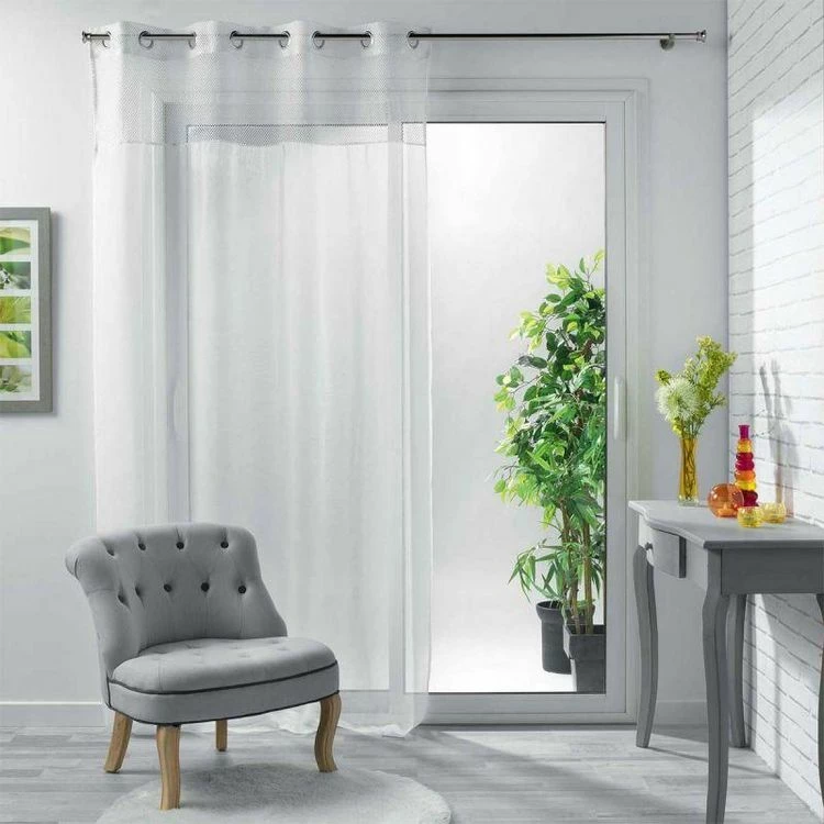 Paris Prix Rideau Voilage à Œillets Tuki 140x240cm Blanc 6 Paris Prix Rideau Voilage à Œillets Tuki 140x240cm Blanc – Image 4
